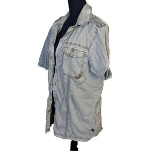 1959 Alpha Industries Flight Apparel Men's Faded Army Green Short Sleeve Washed